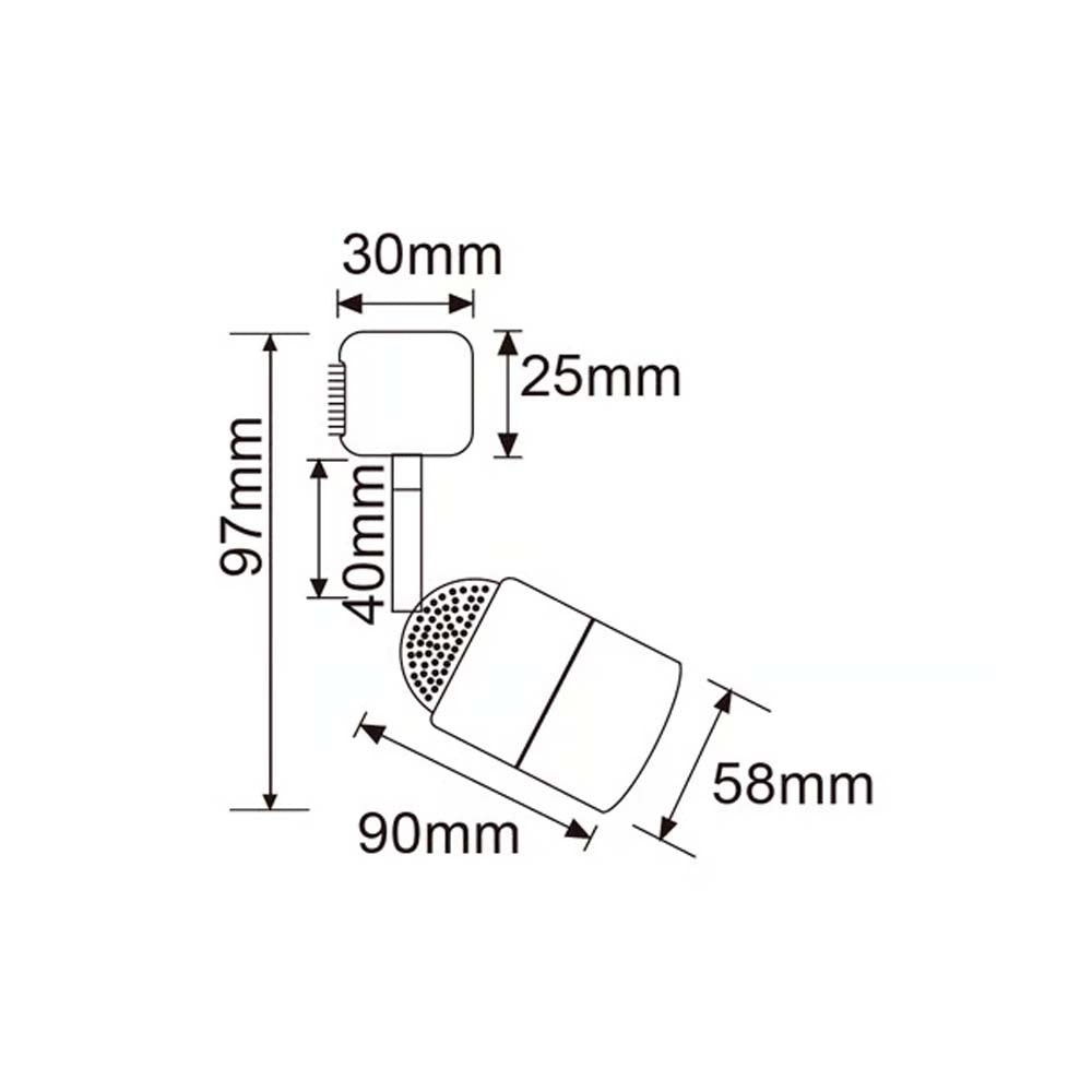 SPOT DE RIEL BELLAGIO I TECNOLITE DIRIGIBLE 50W BASE GU10 NO INCLUYE FOCO BLANCO