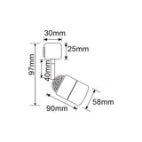 SPOT DE RIEL BELLAGIO I TECNOLITE DIRIGIBLE 50W BASE GU10 NO INCLUYE FOCO BLANCO