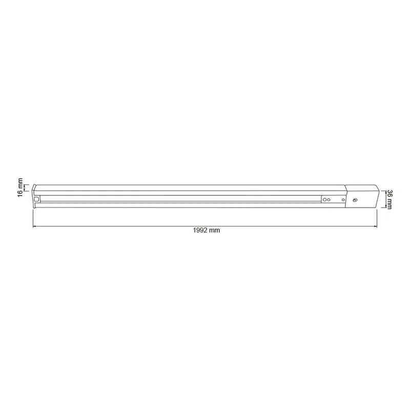 RIEL PARA LÁMPARA TECNOLITE SPOT DOS METRO BLANCO *** OFRECER 1005-000 ***