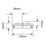 CONECTOR RECTO PARA RIEL DE SPOT COLOR NEGRO 3 HILOS