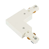 CONECTOR EN L / CODO PARA RIEL DE SPOT COLOR BLANCO 3 HILOS