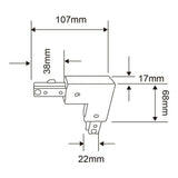 CONECTOR EN L / CODO PARA RIEL DE SPOT COLOR BLANCO 3 HILOS