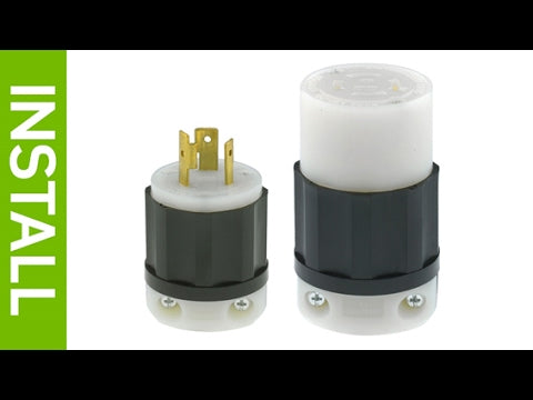 CLAVIJA INDUSTRIAL MEDIA VUELTA 3P-3H 20A/250V. LEVITON