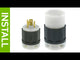 CLAVIJA INDUSTRIAL MEDIA VUELTA 3P-3H 20A/250V. LEVITON