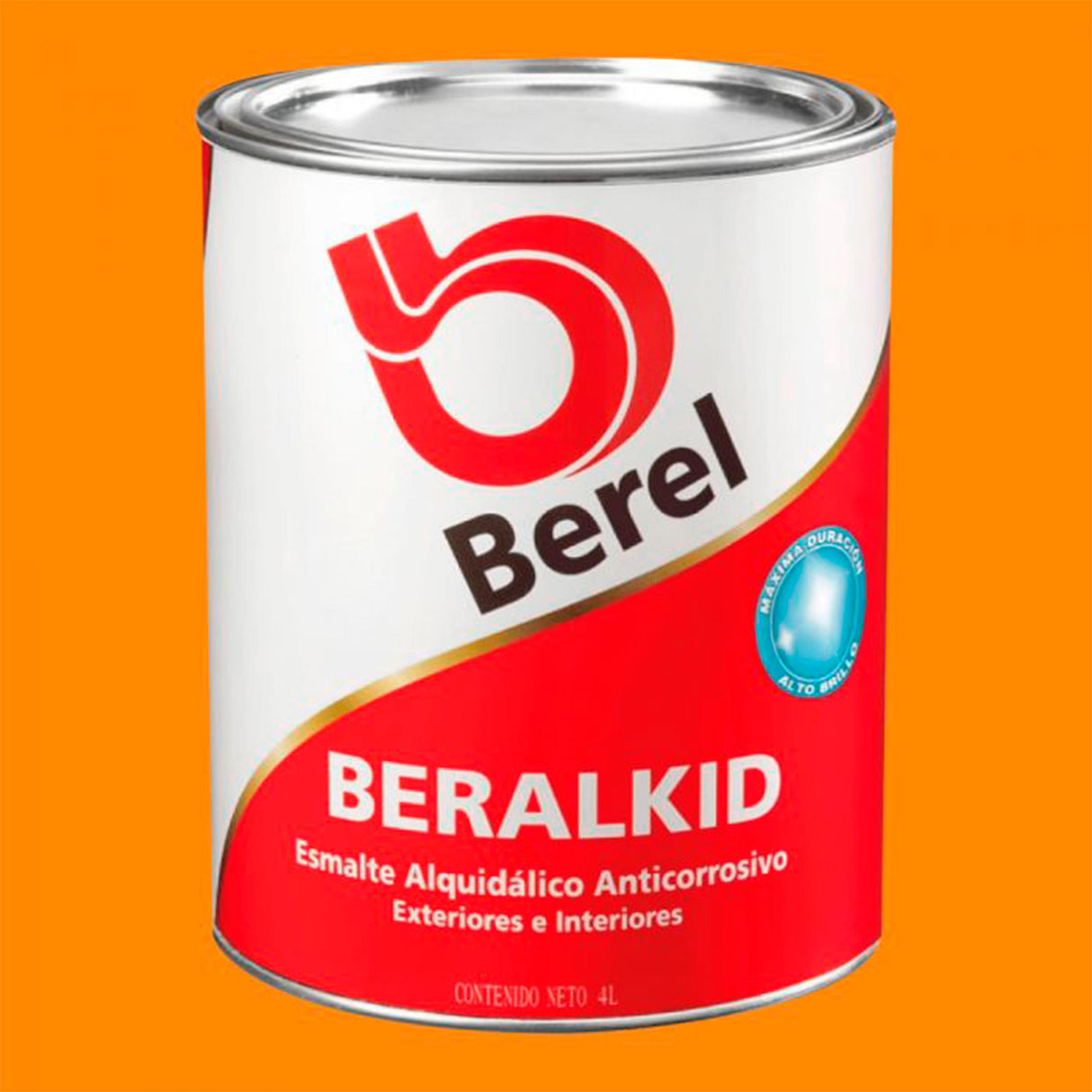 ESMALTE BERALKID BLANCO BRILLANTE SERIE 400 P/INT/EXT BASE SOLV 1/2LT