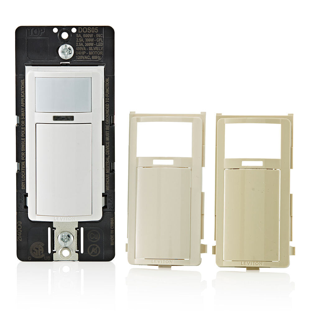 SENSOR DE PARED 180 3 VIAS INFRARROJO 500W/400VA 120V. SENCILLO BLANCO LEVITON