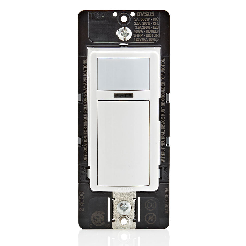 SENSOR DE OCUPACION UNIVERSAL  180 PIR 1 POLO 5A/120VAC ENCENDIDO AUTOMATICO LEVITON