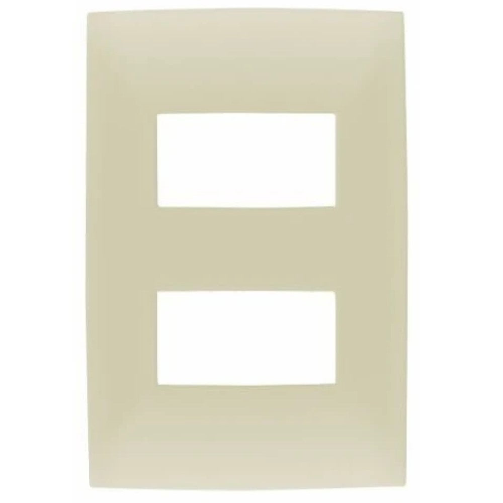 PLACA 2 MODULOS MARFIL LEVITON