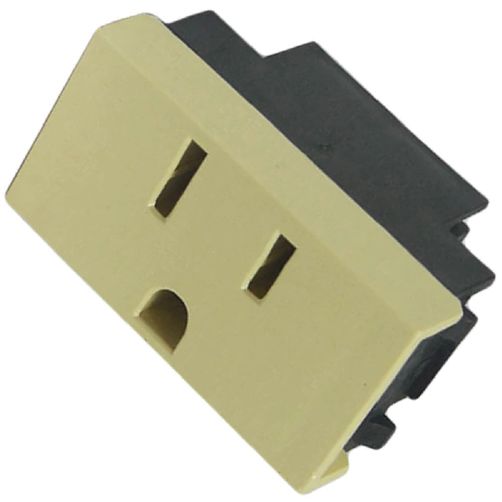 CONTACTO CON TIERRA 15A 125V 2P 3H MARFIL LEVITON
