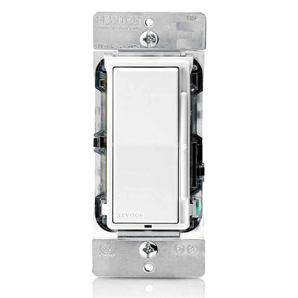 DIMMER BALANCIN CON BARRA LATERAL P/LED 300W, CFL, INCAND.600W 120V BLANCO DECORA  LEVITON