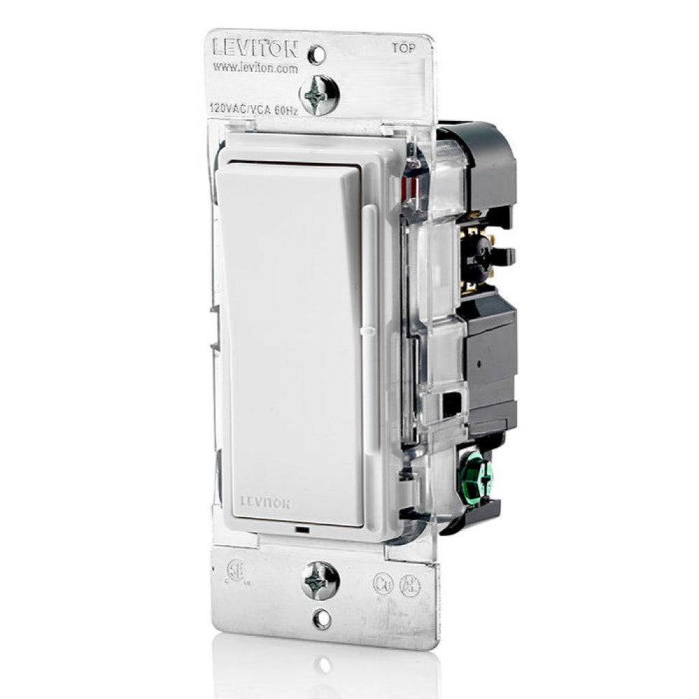 DIMMER BALANCIN CON BARRA LATERAL P/LED 300W, CFL, INCAND.600W 120V BLANCO DECORA  LEVITON