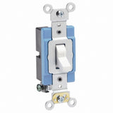 APAGADOR DE PALANCA SILENCIOSO INDUSTRIAL 2 POLOS 15A/120-277V. BLANCO LEVITON