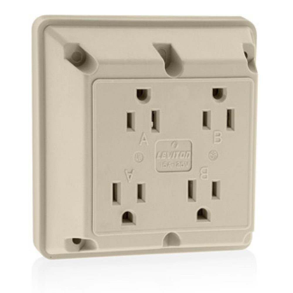 CONTACTO 4 EN 1 15A/125V. MARFIL LEVITON