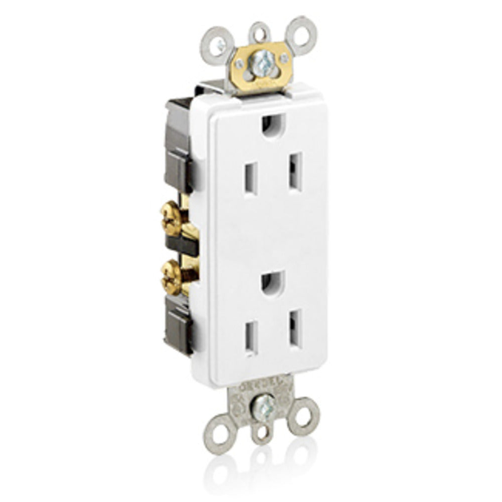 CONTACTO DUPLEX 2 POLOS 15A. BLANCO LEVITON