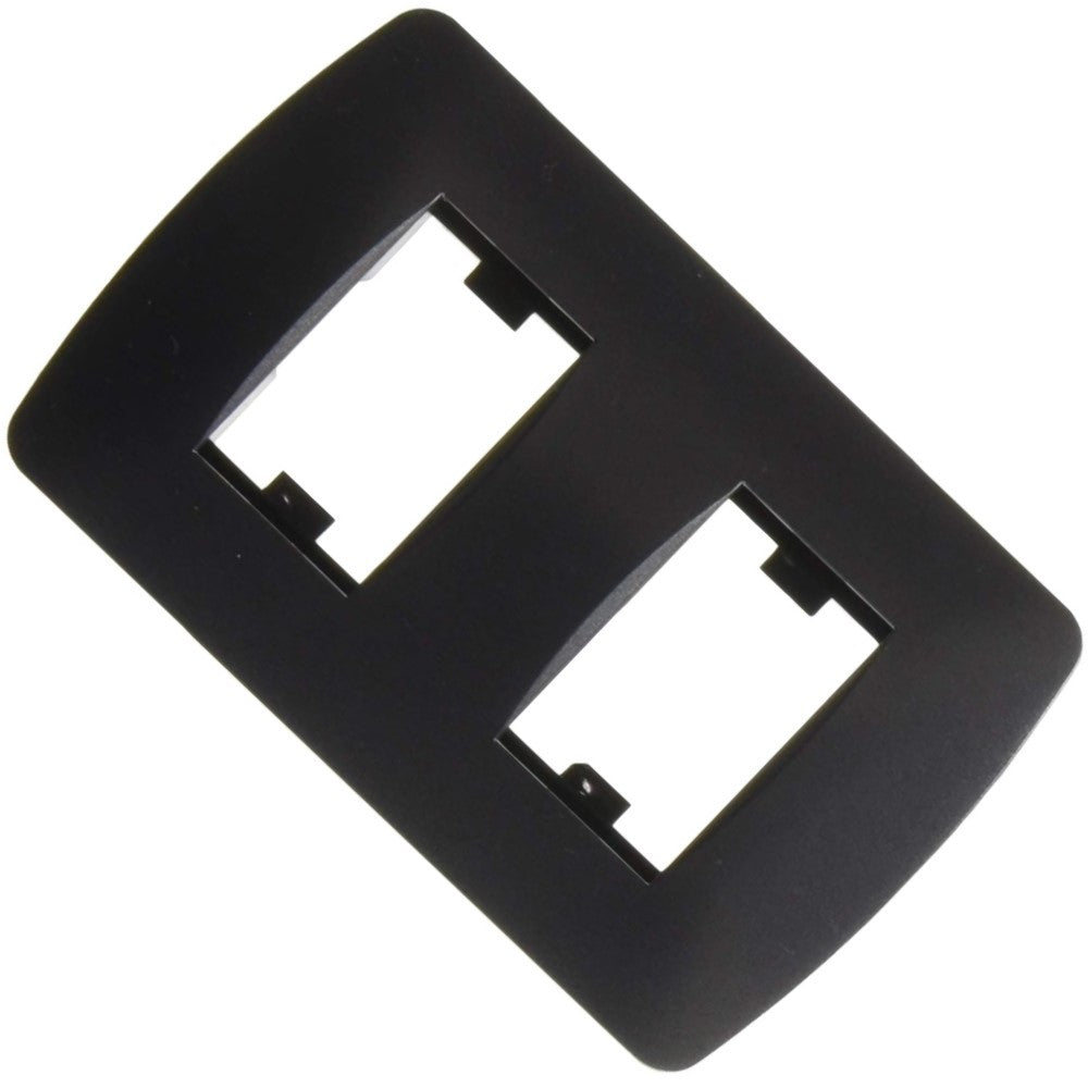 PLACA DOS MODULOS PULIDO GRAFITO LEVITON