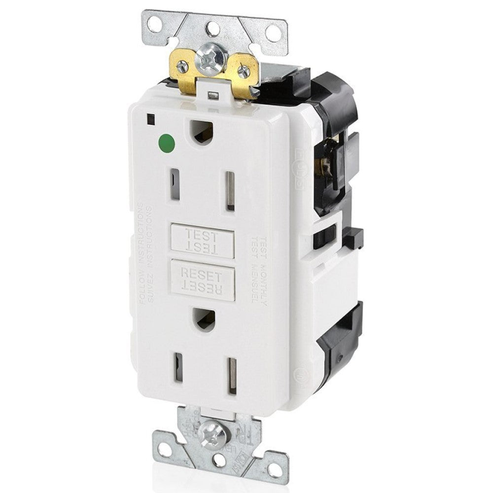 RECEPTACULO DUPLEX TR RESIS.AGUA 20A-125V GFCI SLIM BLANCO