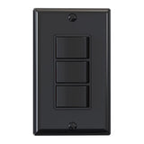 INTERRUPTOR TRIPLE 15A-120V DECORA NEGRO (NO INCLUYE PLACA)