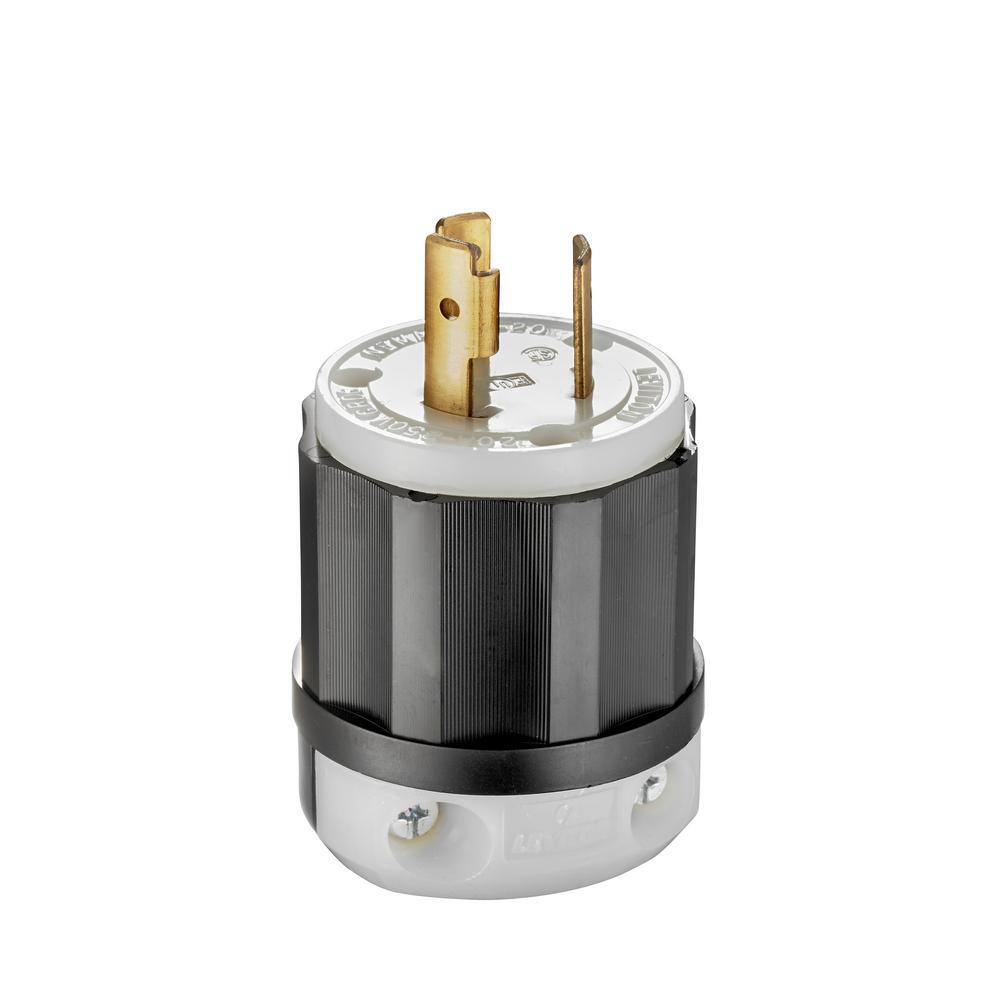 CLAVIJA INDUSTRIAL MEDIA VUELTA 2P-3H 20A/250V. *** OFRECER AHCL620P O HBL2321 *** LEVITON