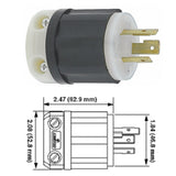 CLAVIJA MEDIA VUELTA 2P-3H 20A/480V. 02341-000 LEVITON