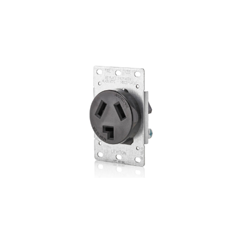CONTACTO INDUSTRIAL SENCILLO SIN CONEXION A TIERRA 30A/125V. LEVITON