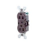 CONTACTO DUPLEX GRADO INDUSTRIAL PARA TRABAJOS PESADOS COLOR CAFE ENTRADA RECTA LEVITON *** OFRECER 05362-0SR ***