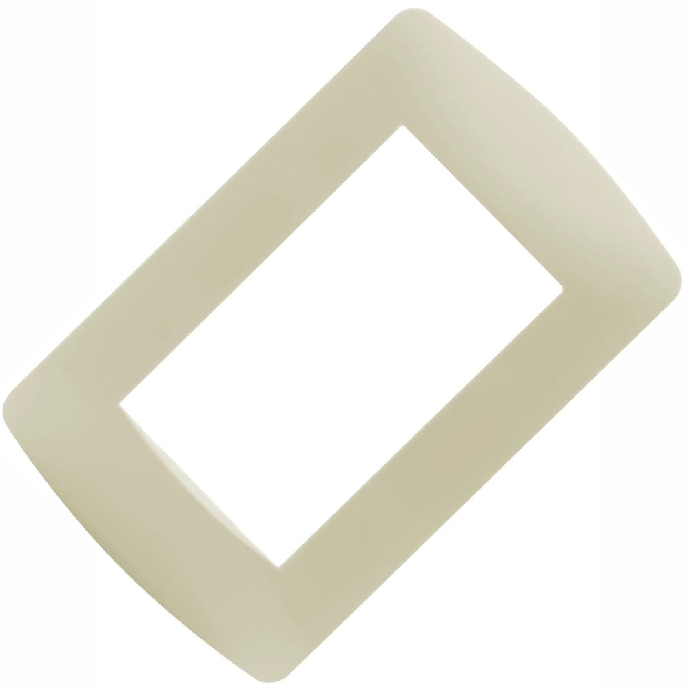 PLACA 3 MODULOS PULIDO MARFIL LEVITON