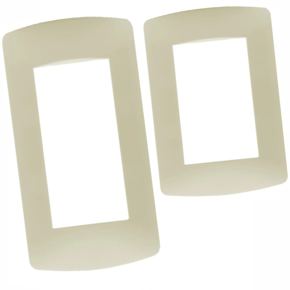 PLACA 3 MODULOS PULIDO MARFIL LEVITON