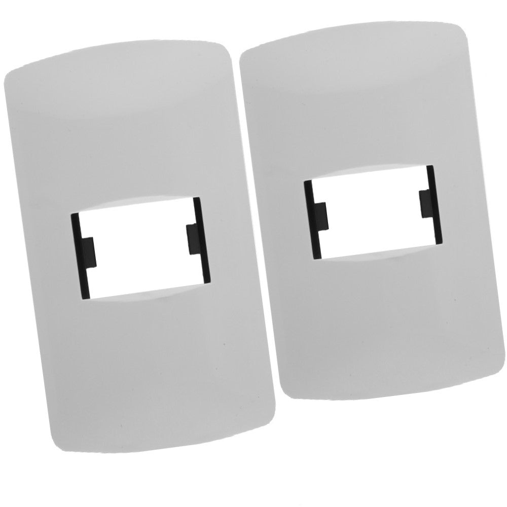 PLACA UN MODULO TEXTURA PULIDO BLANCO MODULAR PLUS LEVITON X54-25000-0B1