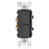 INTERRUPTOR DUPLEX COMERCIAL 15A. 120/277V. NEGRO (NO INCLUYE PLACA) CONEXION A TIERRA DECORA LEVITON