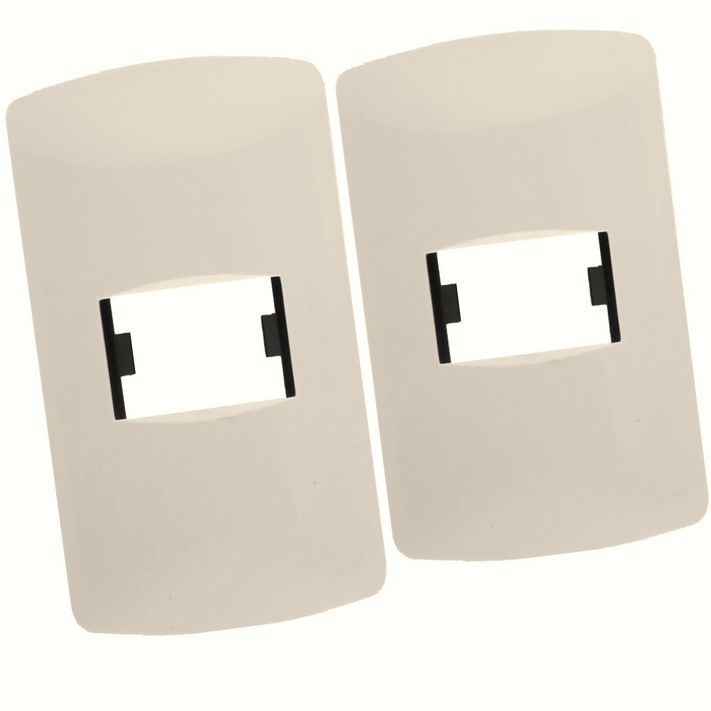 PLACA UN MODULO TEXTURA PULIDO MARFIL MODULAR PLUS LEVITON X58-25000-0M1