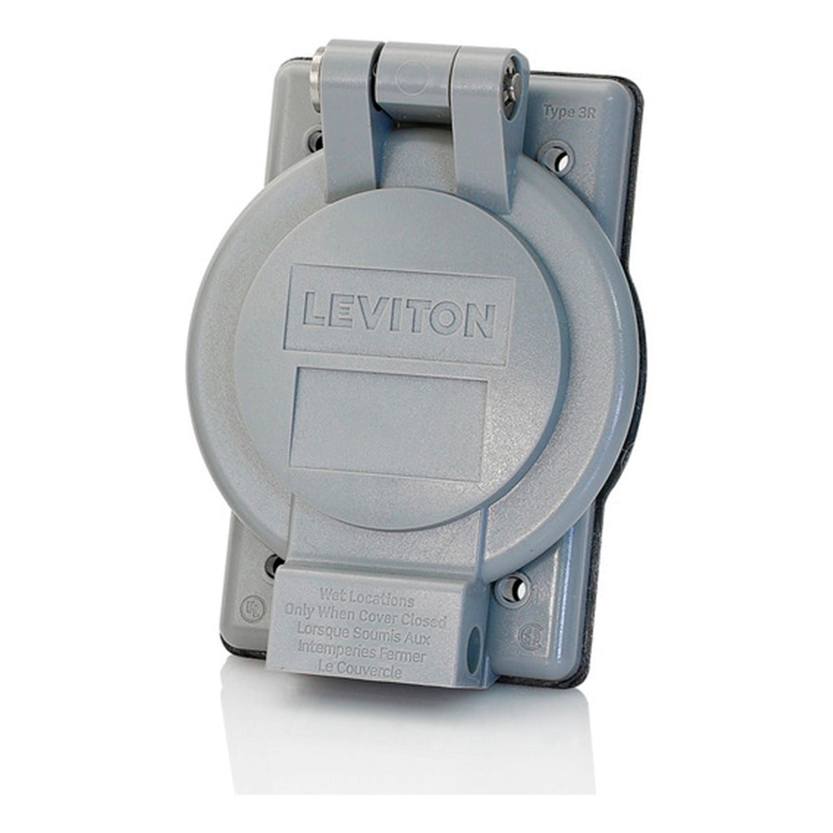 PLACA RESISTENTE A LA INTEMPERIE TERMOPLASTICA PARA CONTACTO SENCILLO 400MM. DE DIAMETRO (1.60) RESISTENTE LEVITON