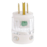 CLAVIJA TRANSP ENTRADA RECTA GDO.HOSPITAL 2P-3H 15A/125V. T. AISLADA LEVITON