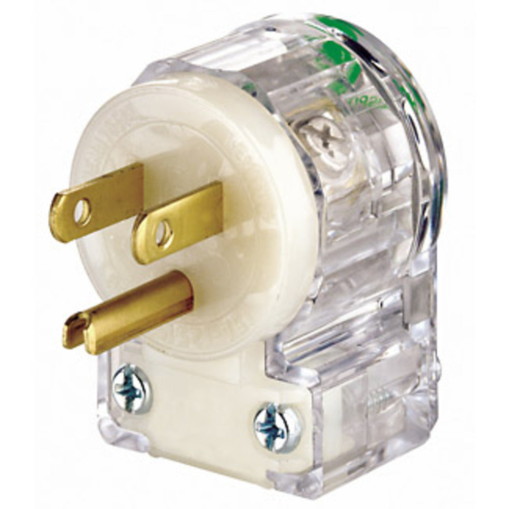 CLAVIJA ANGULAR E. RECTA HOSPITAL 15A 125V 2P 3H NEMA 5-15P TRANSPARENTE *** OFRECER HBL8215CAT ***