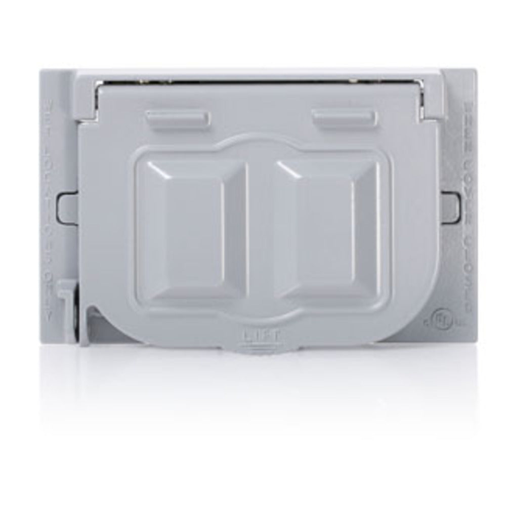 PLACA MET. P/INTEMP. MONT. HORIZ. P/GFCI COLOR GRIS LEVITON