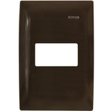 PLACA 1 MODULO HORIZONTAL CHOCOLATE