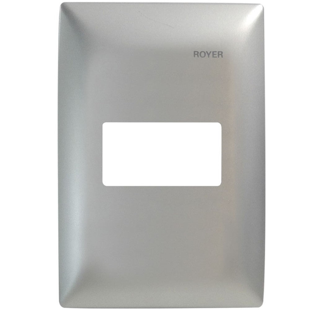 PLACA 1 MODULO HORIZONTAL PLATA