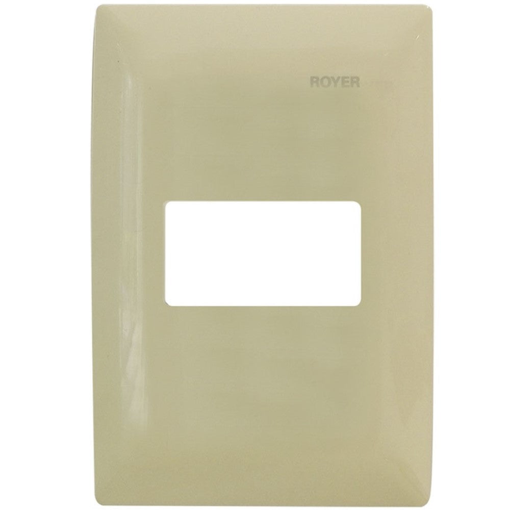 PLACA 1 MOD. HORIZONTAL MARFIL ROYER 100