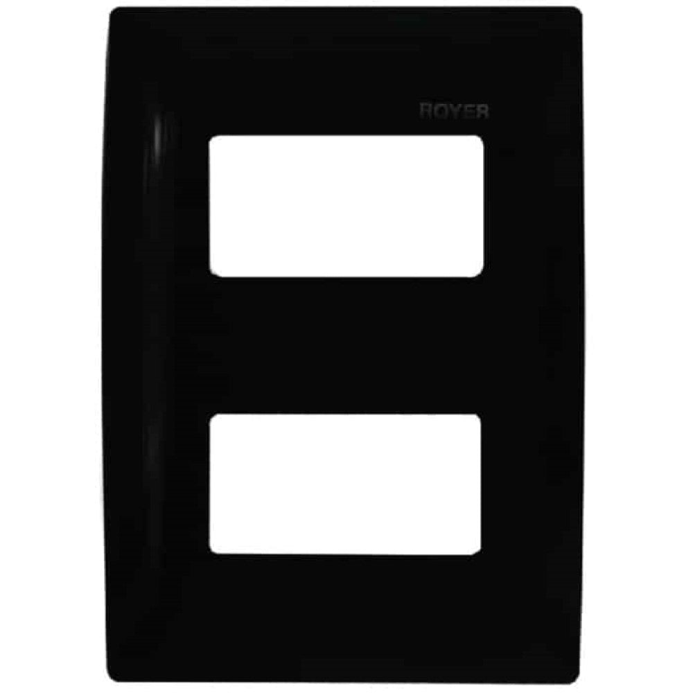 PLACA 2 MODULOS DISTANCIADOS COLOR NEGRO MCA ROYER