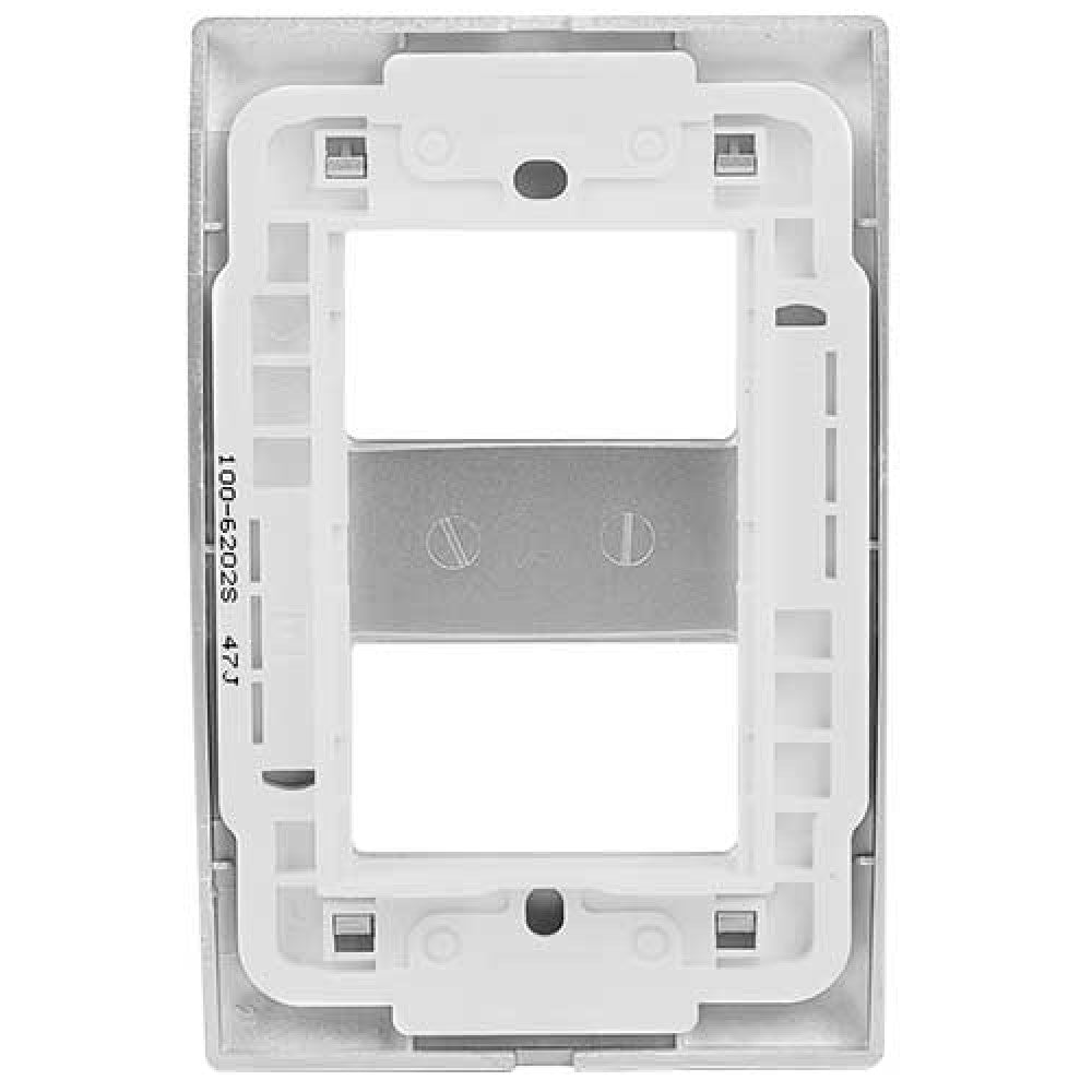 PLACA 2 MODULOS DISTANCIADOS PLATA