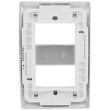 PLACA 2 MODULOS DISTANCIADOS PLATA