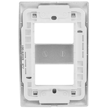 PLACA 2 MODULOS DISTANCIADOS PLATA