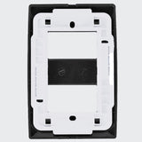 PLACA 2 MODULOS JUNTOS  P/TIMBRE ELECTRONICO COLOR NEGRO ROYER 100