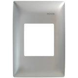 PLACA 2 MODULOS JUNTOS  P/TIMBRE ELECTRONICO COLOR PLATA ROYER 100