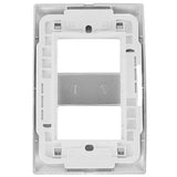 PLACA 2 MODULOS JUNTOS  P/TIMBRE ELECTRONICO COLOR PLATA ROYER 100