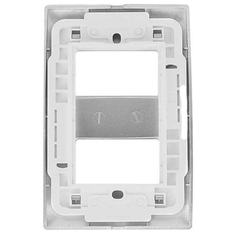 PLACA 2 MODULOS JUNTOS  P/TIMBRE ELECTRONICO COLOR PLATA ROYER 100