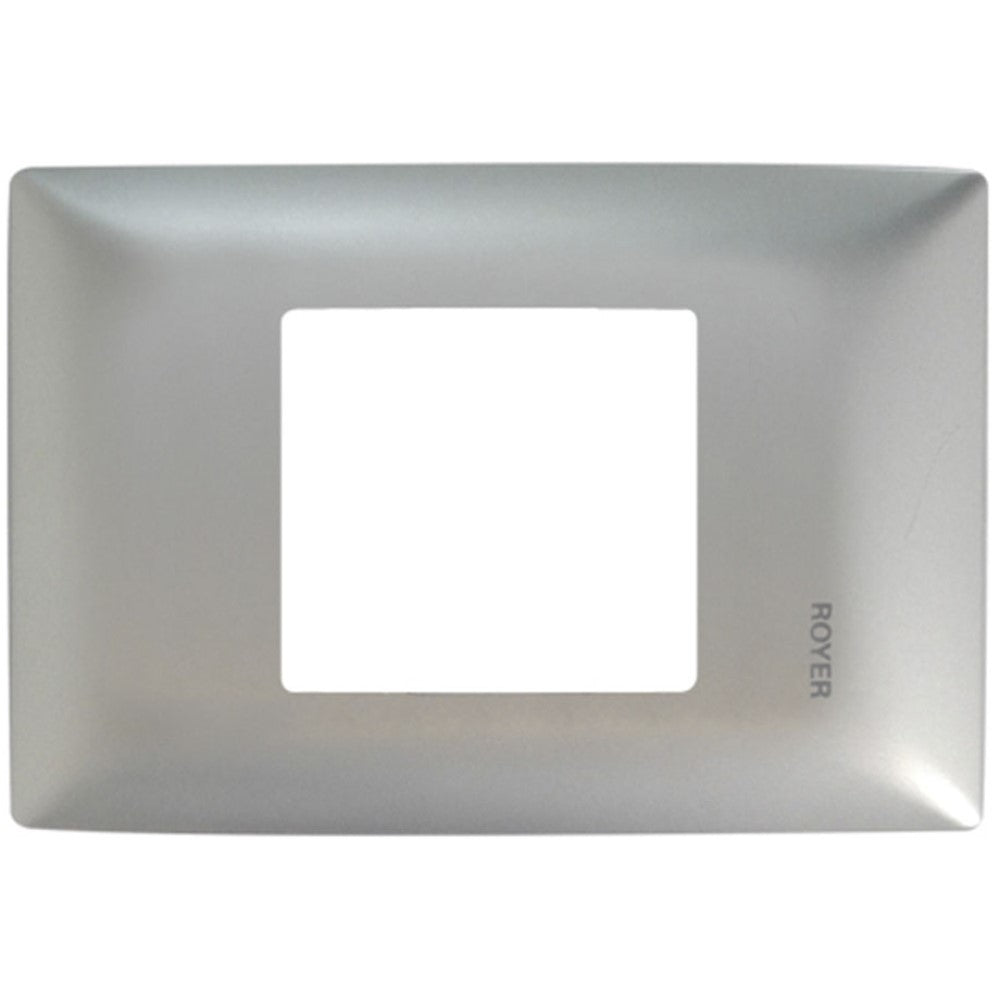 PLACA 2 MODULOS JUNTOS  P/TIMBRE ELECTRONICO COLOR PLATA ROYER 100