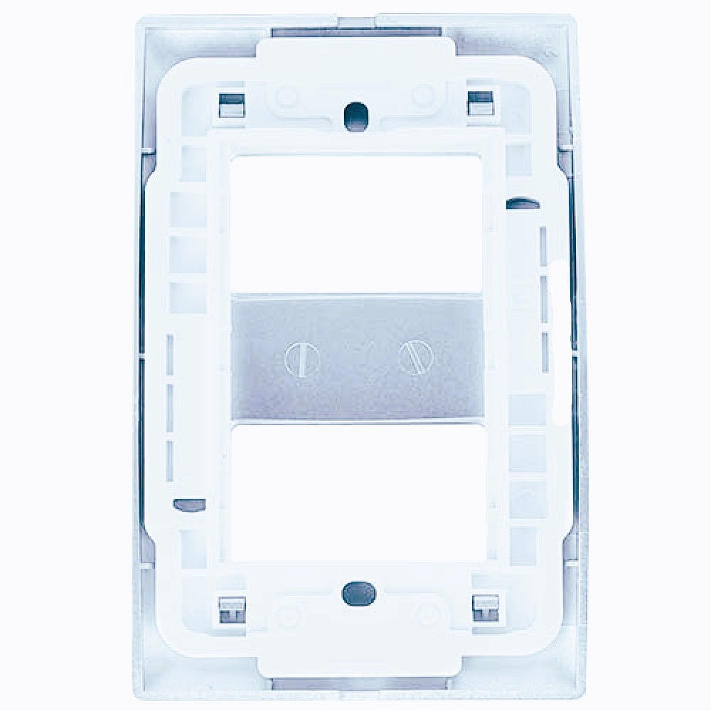 PLACA 2 MODULOS JUNTOS P/TIMBRE ELECTRONICO COLOR BLANCO ROYER 100