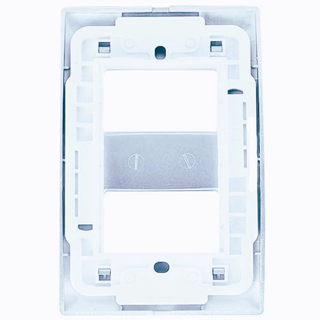 PLACA 2 MODULOS JUNTOS P/TIMBRE ELECTRONICO COLOR BLANCO ROYER 100