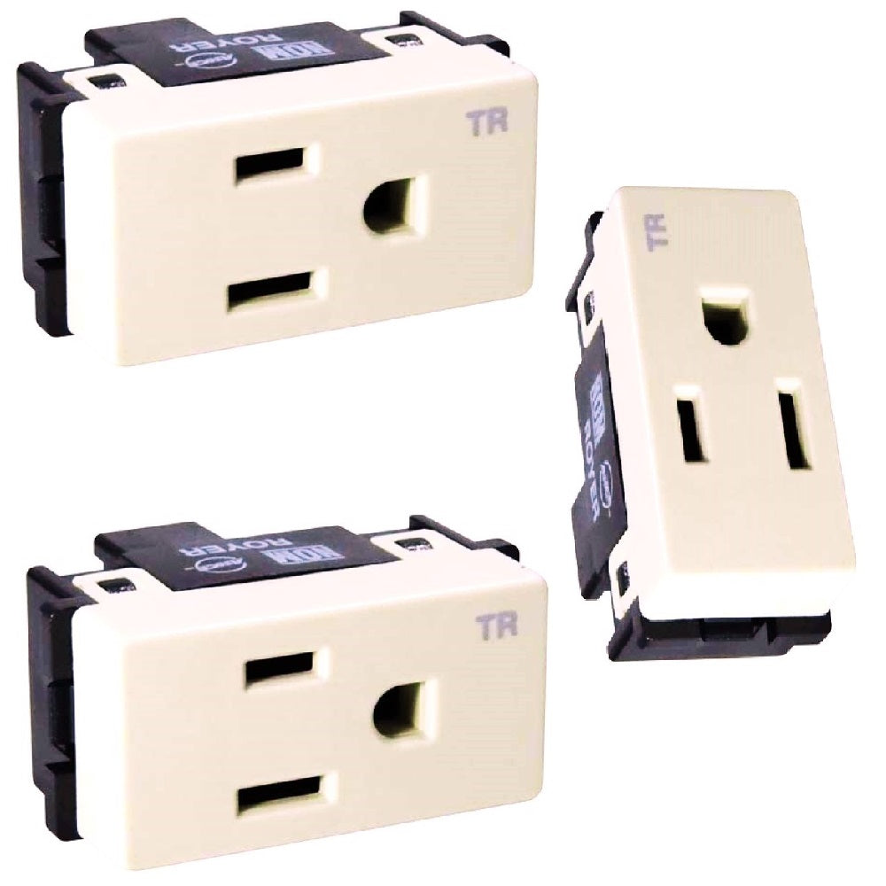 RECEPTACULO V SENCILLO 2P + T 15A 127VCA COLOR MARFIL