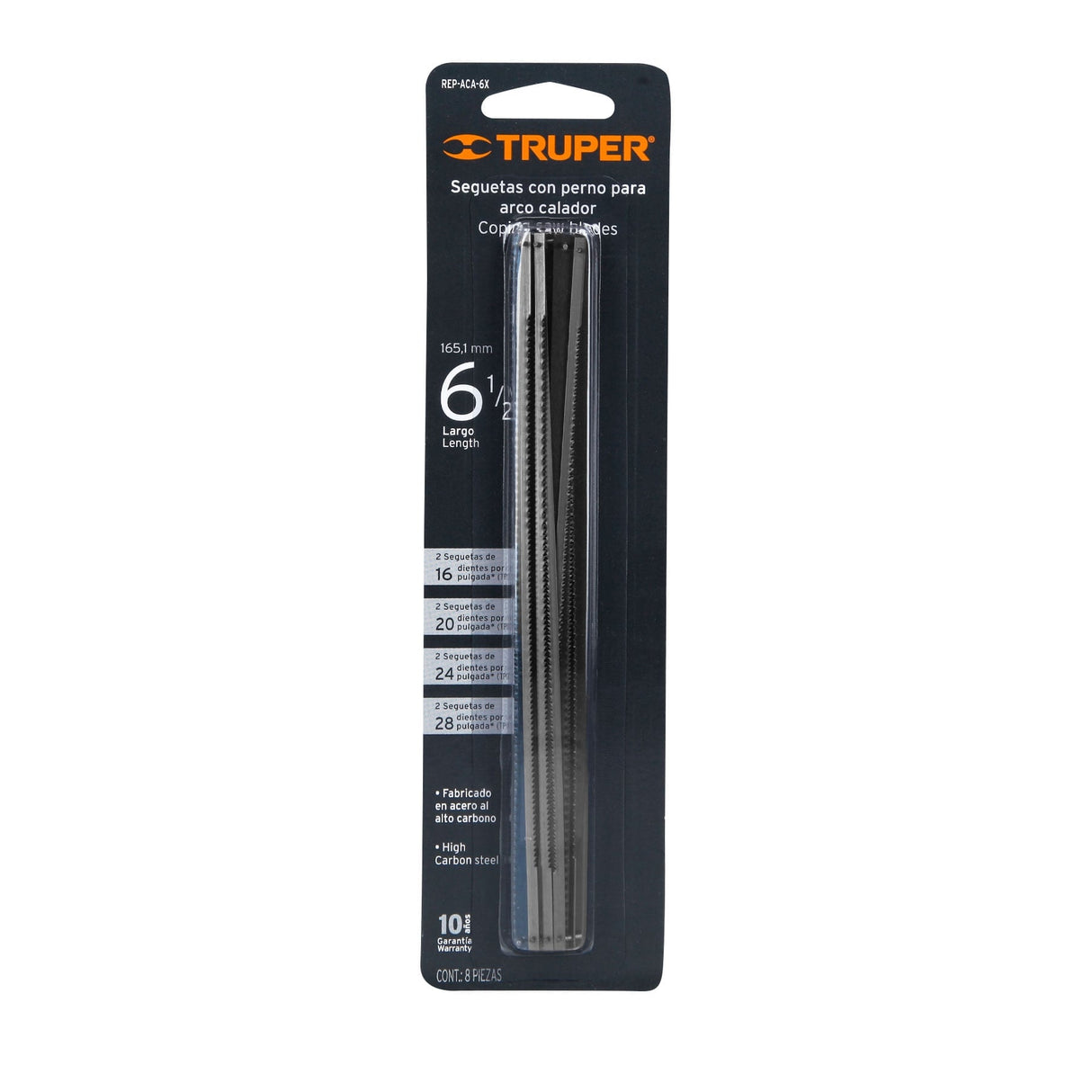 BLISTER 8 SEGUETAS PARA ARCO CALADOR ACA-6X REP-ACA-6X 10229 TRUPER